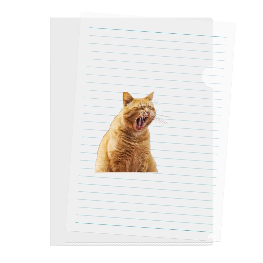 umameshiのあくびネコ / yawning cat Clear File Folder