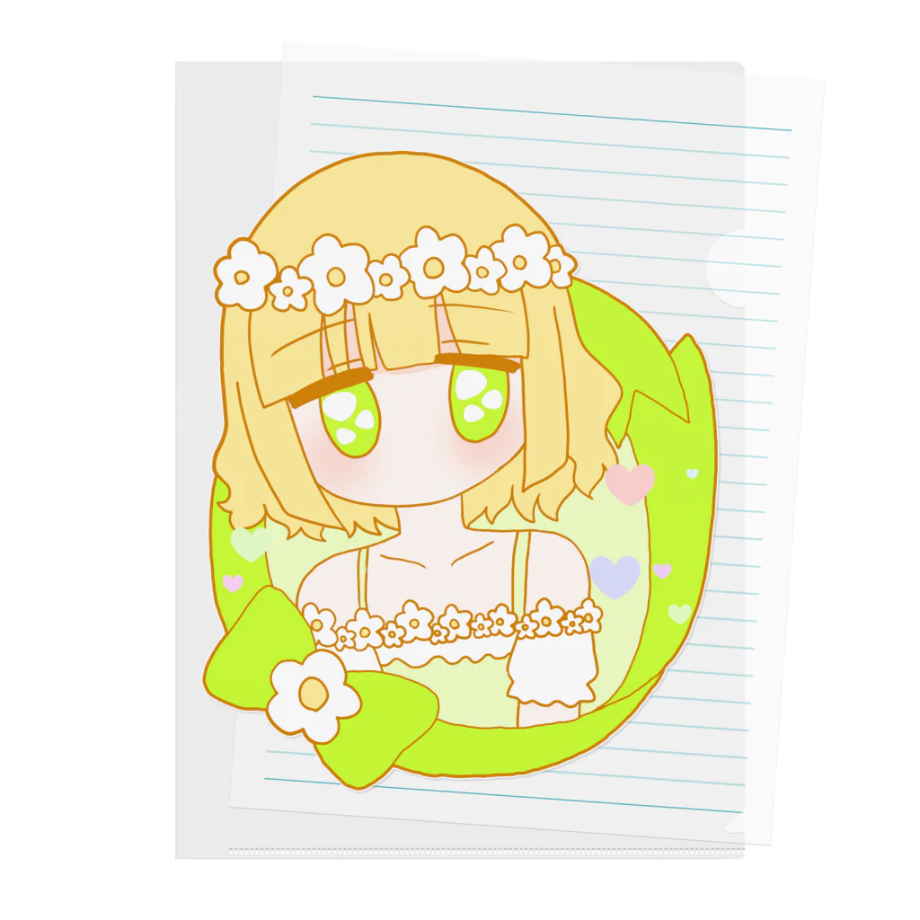 かわいいもののおみせ　いそぎんちゃくのお花ちゃん🌼 Clear File Folder