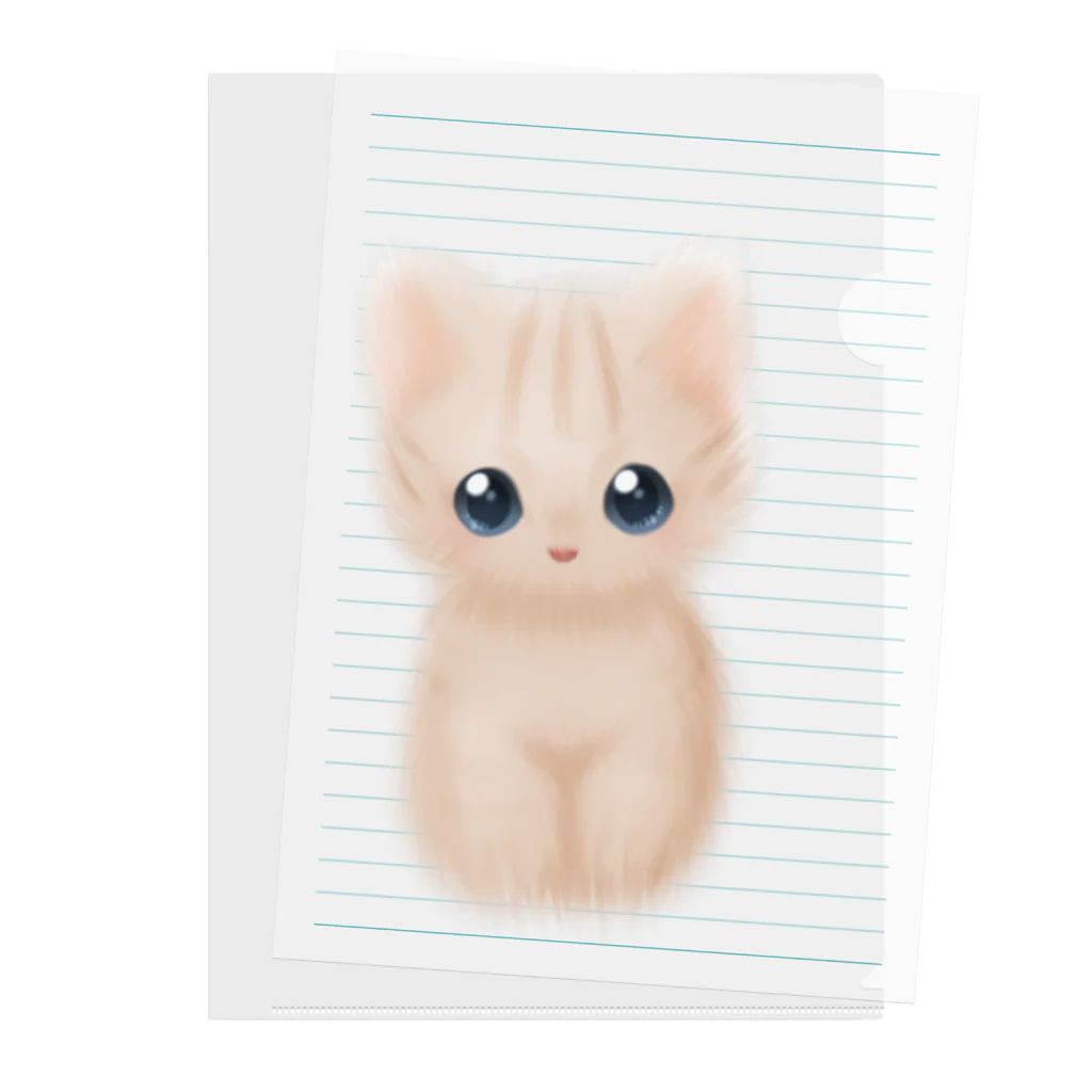 かわいいもののおみせ　いそぎんちゃくのふわふわ子猫 Clear File Folder
