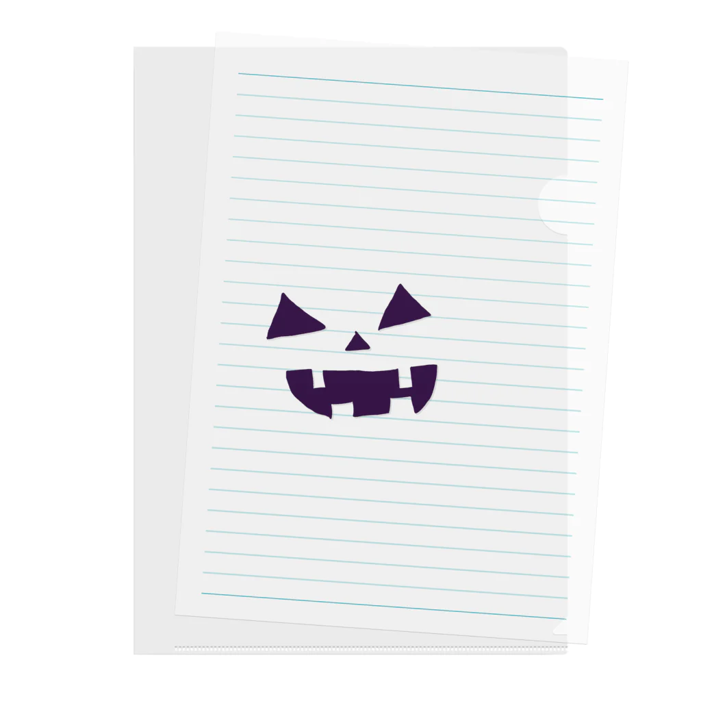 ゆずずショップのハロウィンおばけカボチャ🎃 Clear File Folder