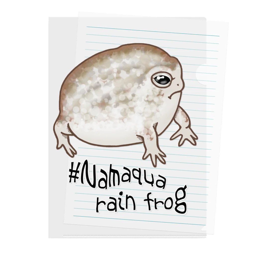 LalaHangeulのNamaqua rain frog(なまかふくらがえる) 英語バージョン Clear File Folder