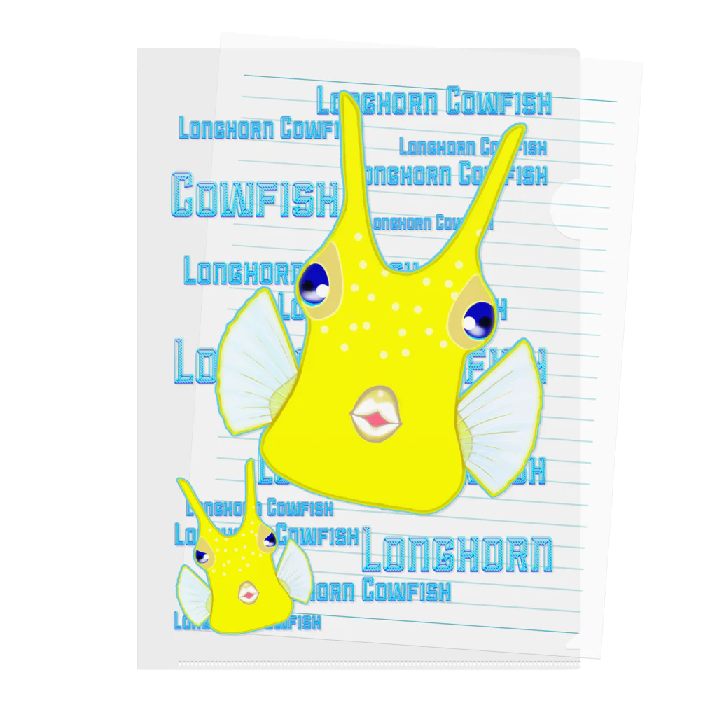 LalaHangeulのLonghorn Cowfish(コンゴウフグ) Clear File Folder