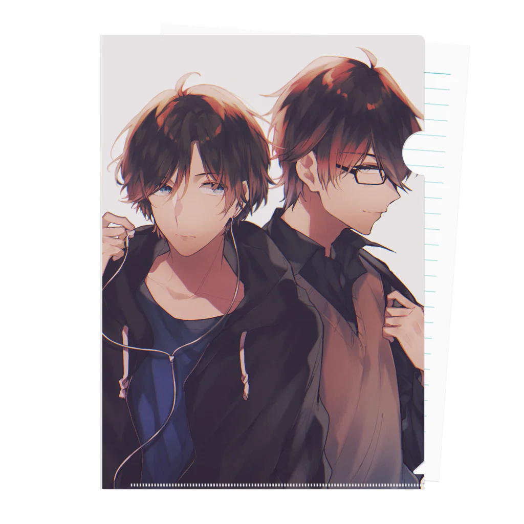 Kujoの黒×男子 Clear File Folder