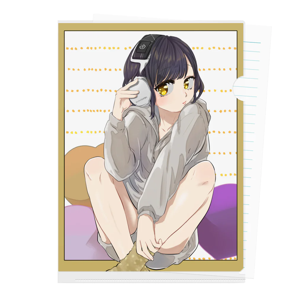 lanixのクッションYellow Clear File Folder