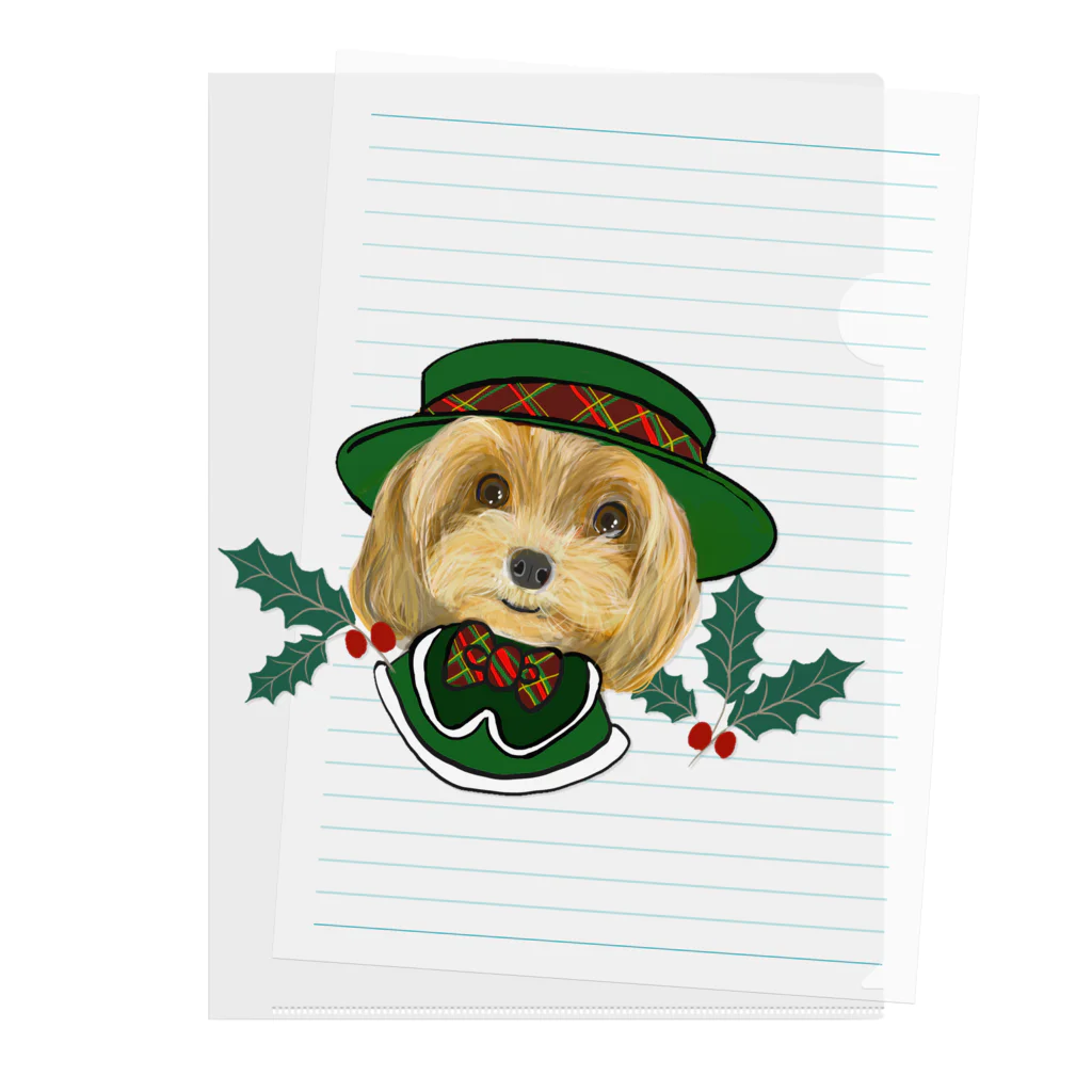 GATTI工房のクリスマス🎄🐶 Clear File Folder