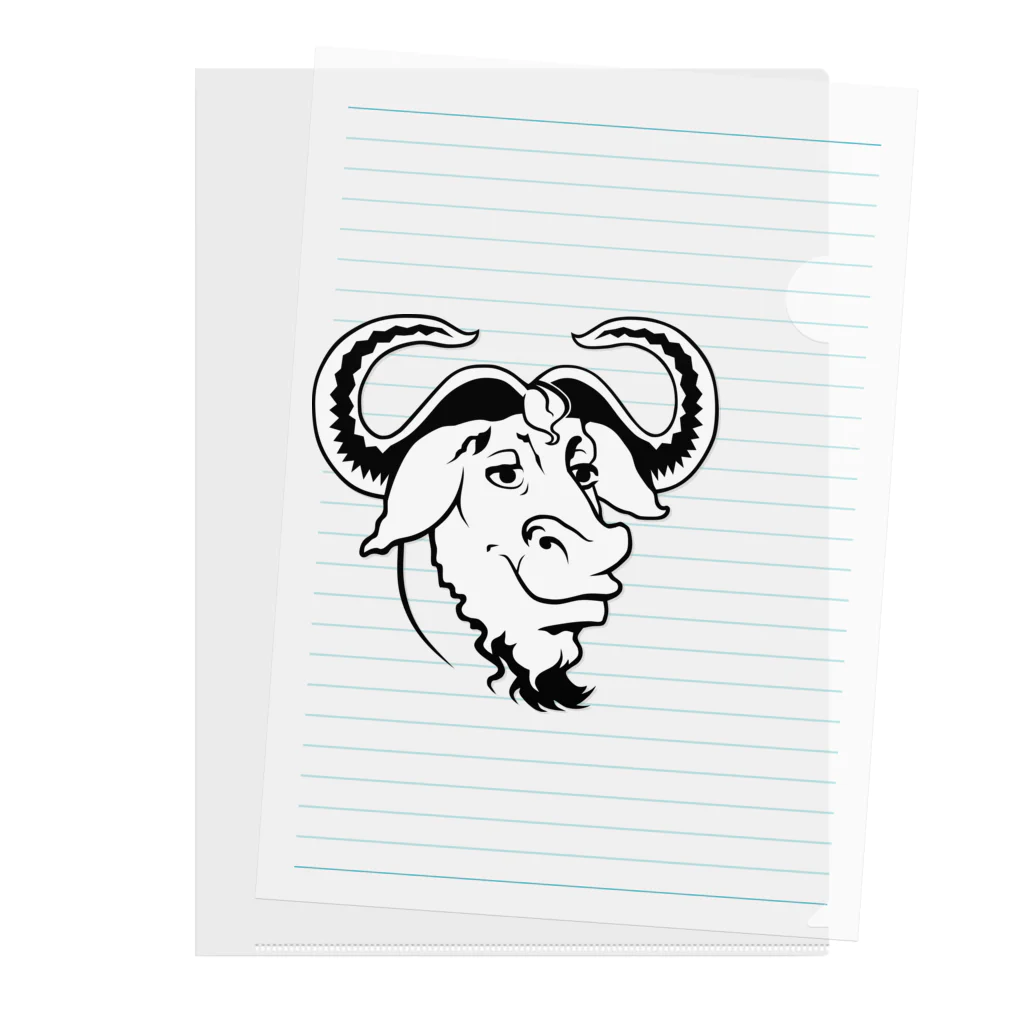 パサパサのサナギのGNU の頭 Clear File Folder
