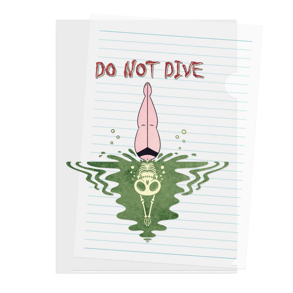 nidan-illustrationの"DO NOT DIVE" クリアファイル