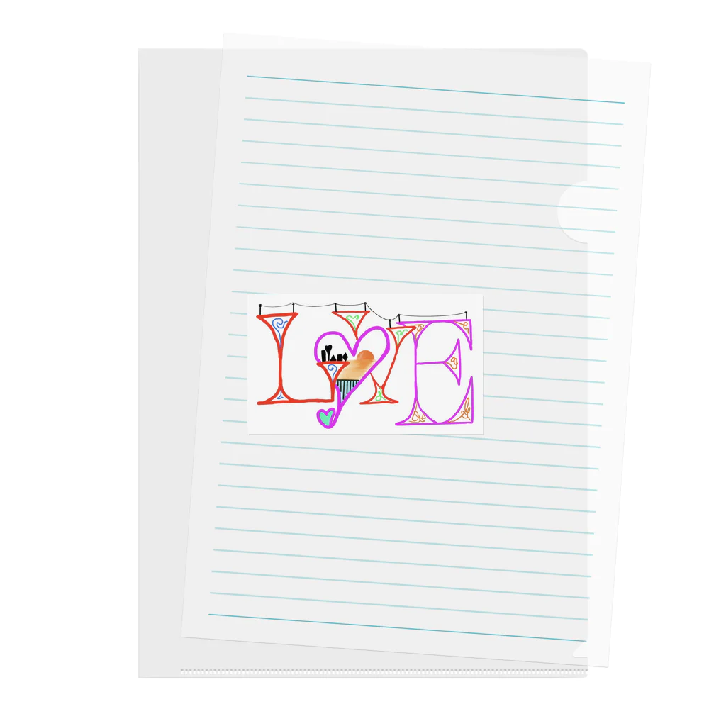 面白Tシャツ専門店の〰️loveを添えて〰️ Clear File Folder