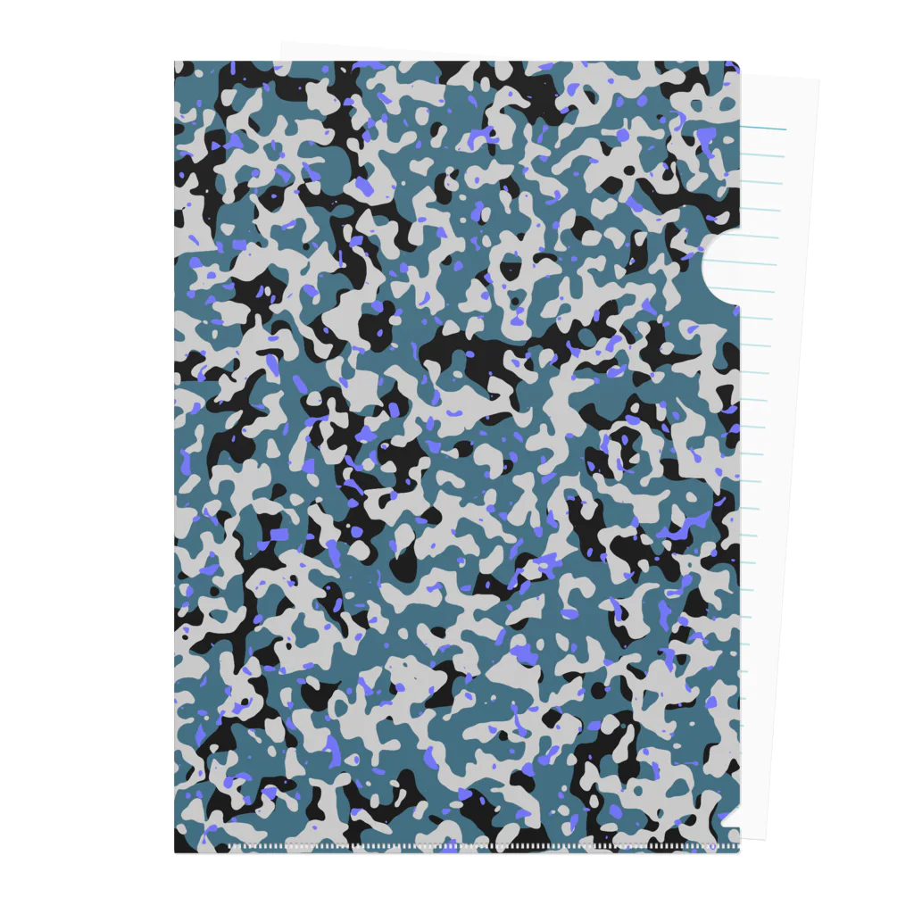 Military Casual LittleJoke のCamo AGR Blue アグレッサー迷彩 青色 Clear File Folder