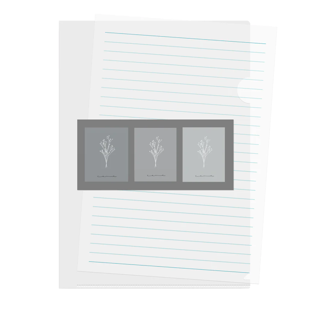 rilybiiの3 frame gray Clear File Folder