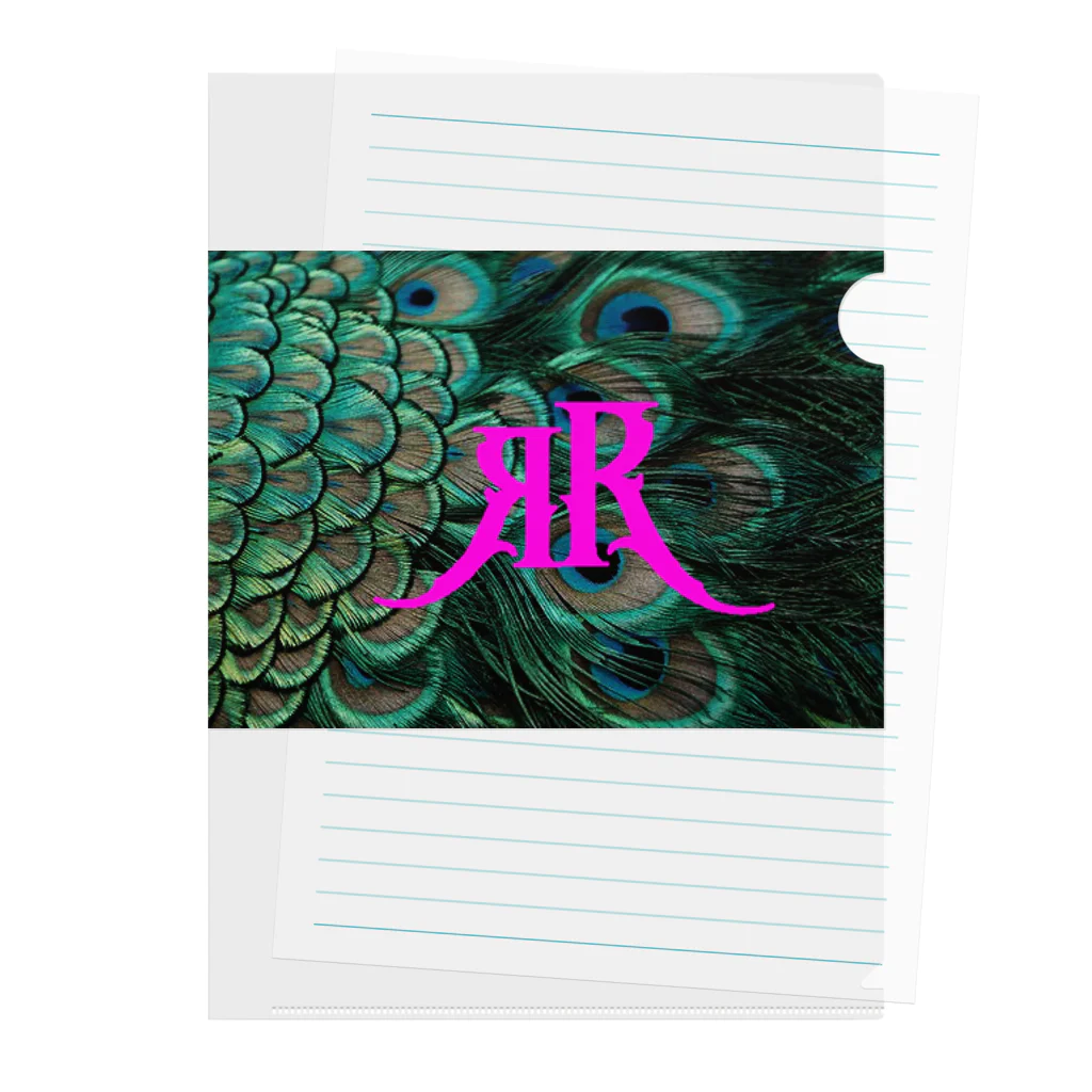 Black Rain/яR STOREのяR Peacock series Clear File Folder