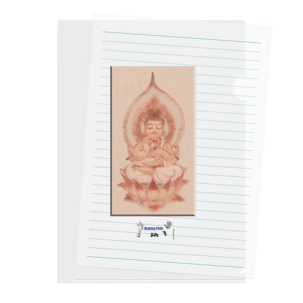 Making FOOLの五百幼童経の世界 仏画 008：Buddha A3-2 003 Clear File Folder