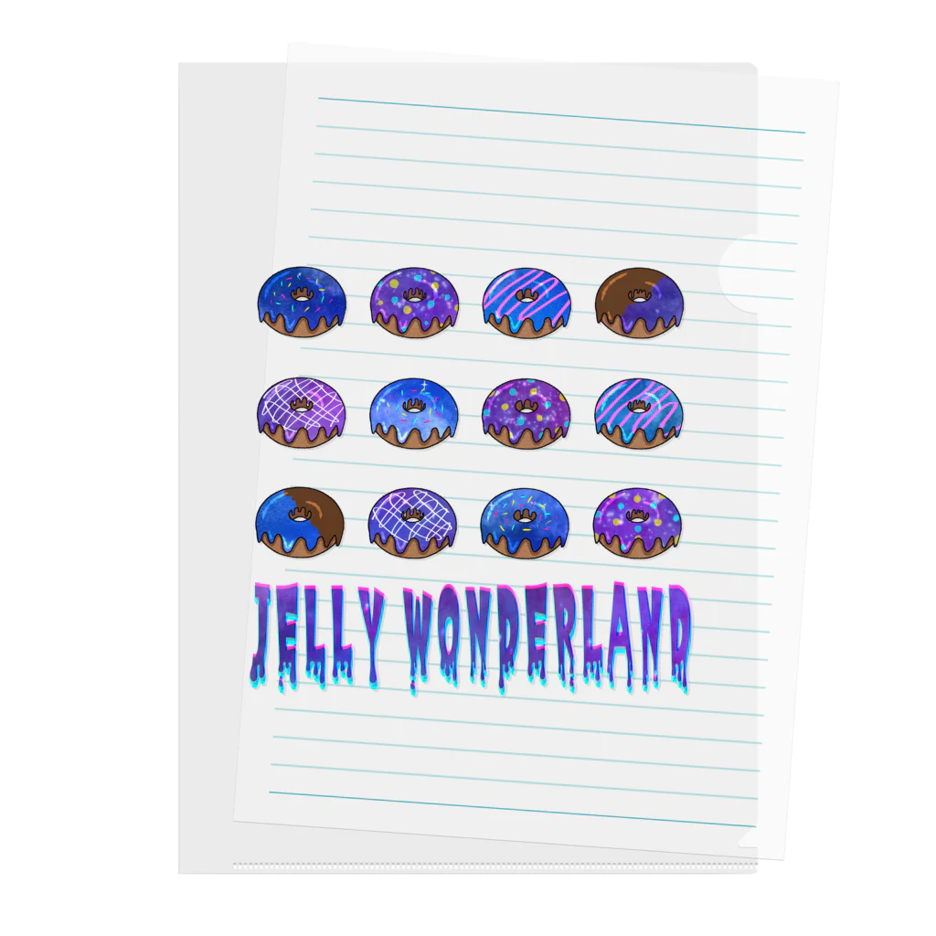 【公式】JELLY WONDERLAND【ショップ】のジェリードーナツ Clear File Folder