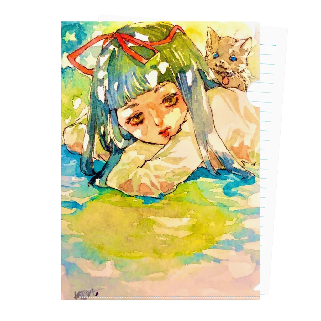 ✒️三和月 ぱむ🖌の月の子 Clear File Folder