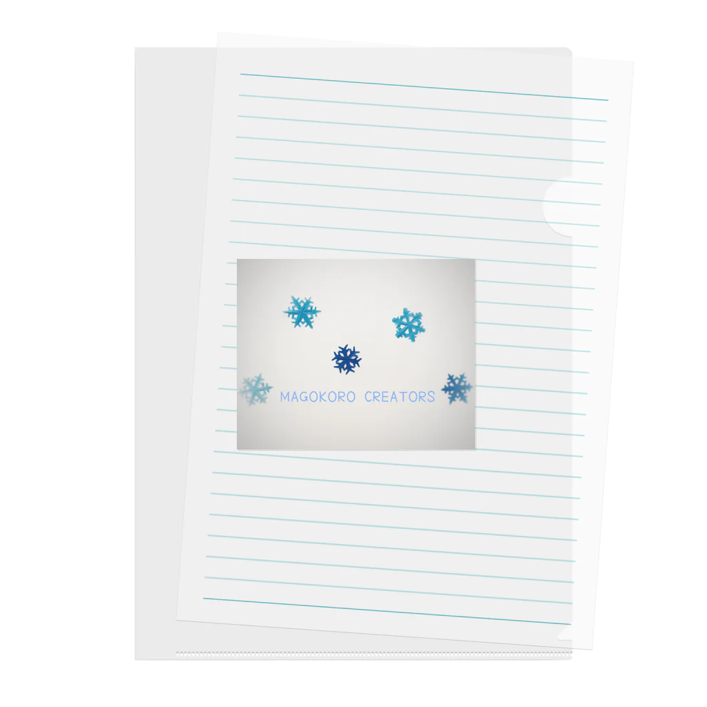 MAGOKORO CREATORS の雪の結晶 Clear File Folder