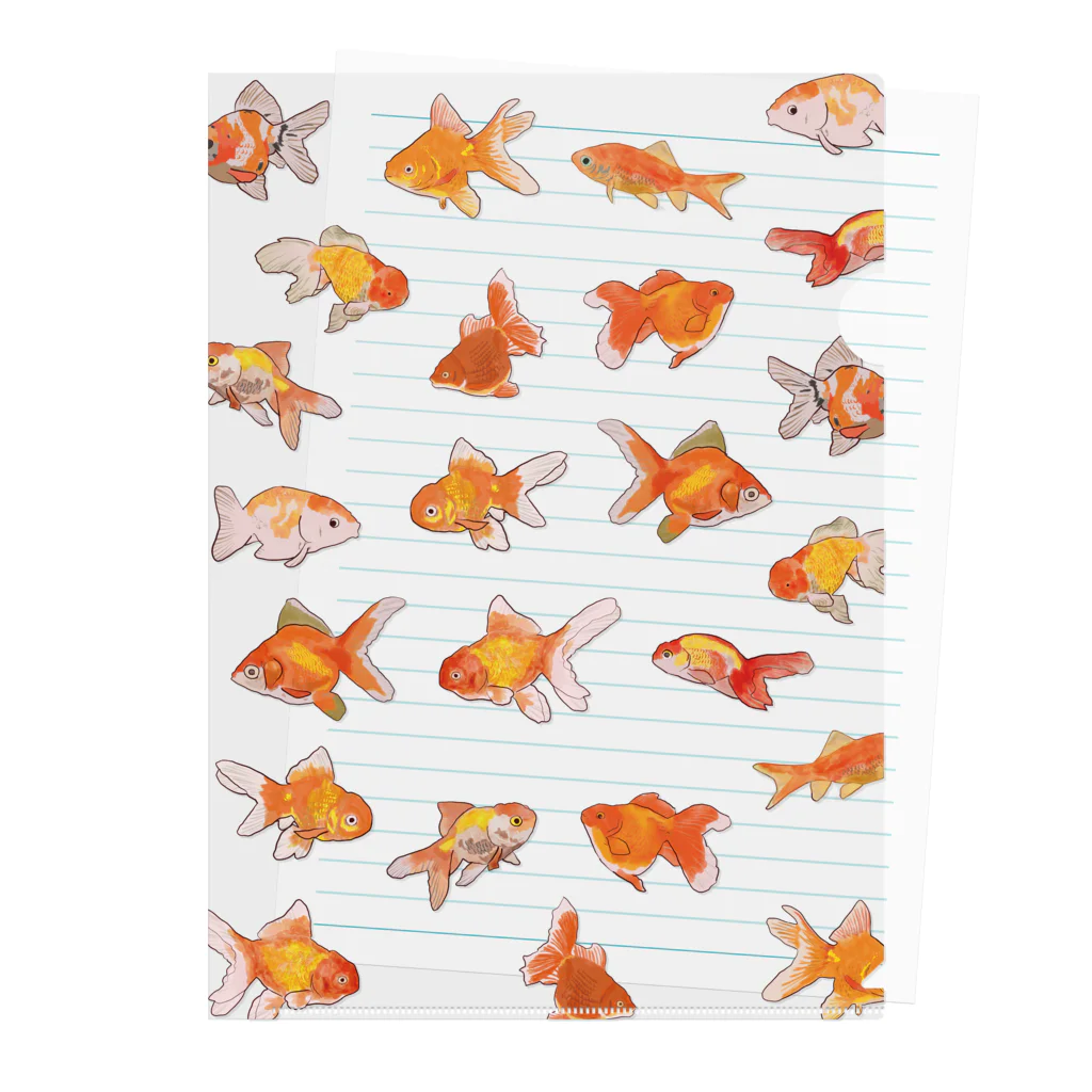 puikkoの金魚集合（縦） Clear File Folder