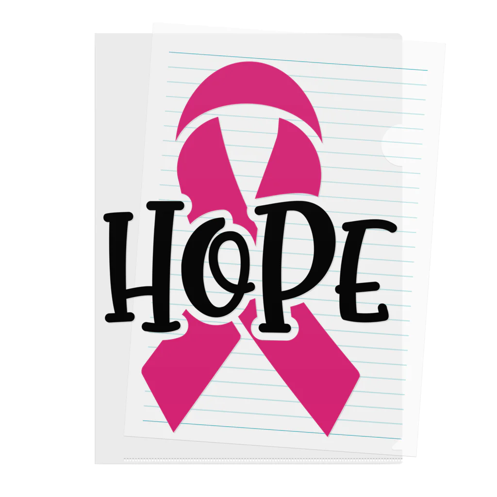 Fred HorstmanのBreast Cancer HOPE  乳がんの希望 Clear File Folder