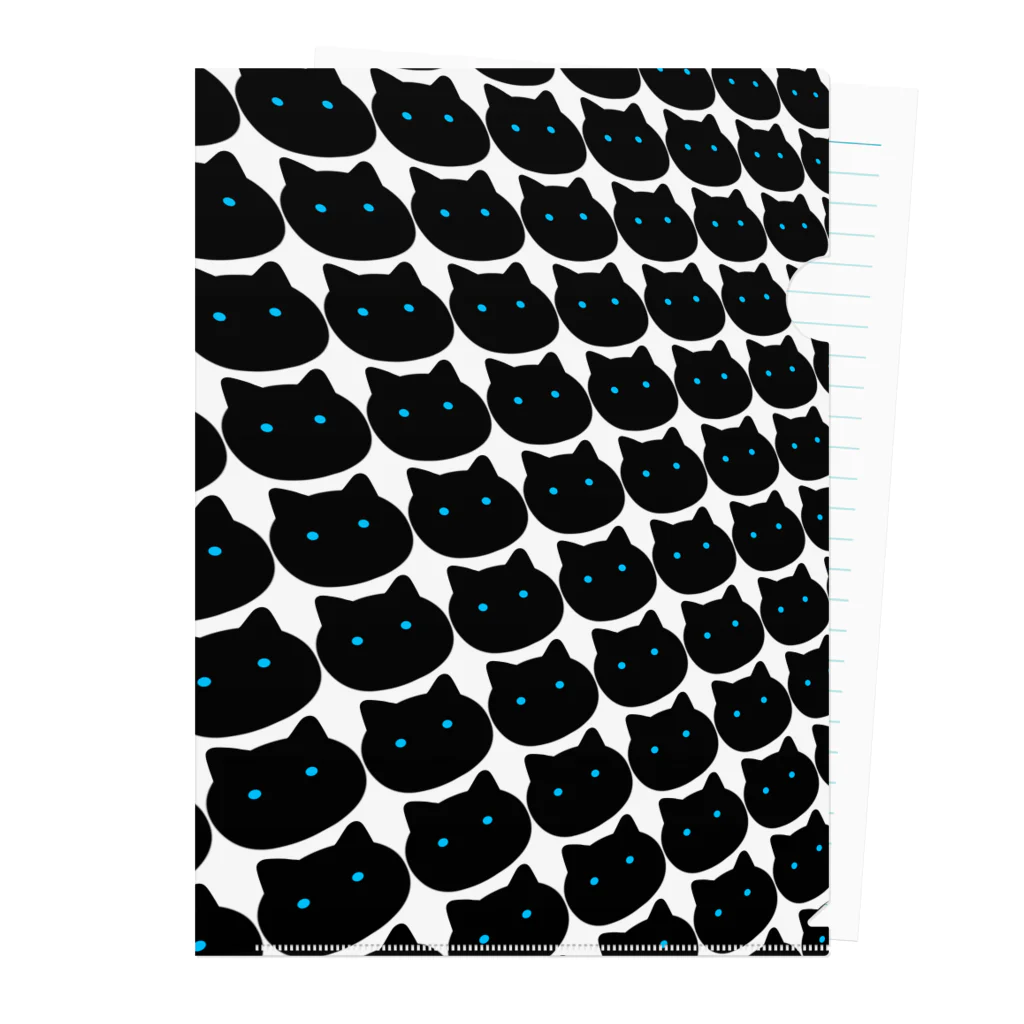 おろしポン酢の青眼の黒猫 Clear File Folder