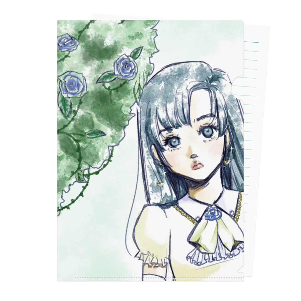 underBOZE.comの青薔薇と少女 Clear File Folder