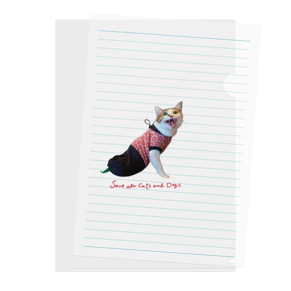 犬猫生活チャリティーショップのにっこりエース by musubiyori Clear File Folder