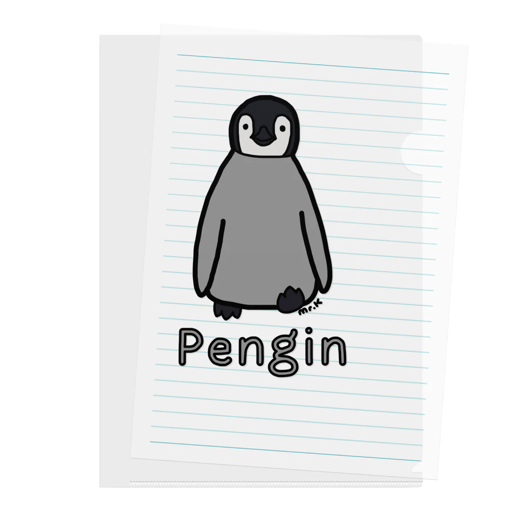 MrKShirtsのPengin (ペンギン) 色デザイン Clear File Folder