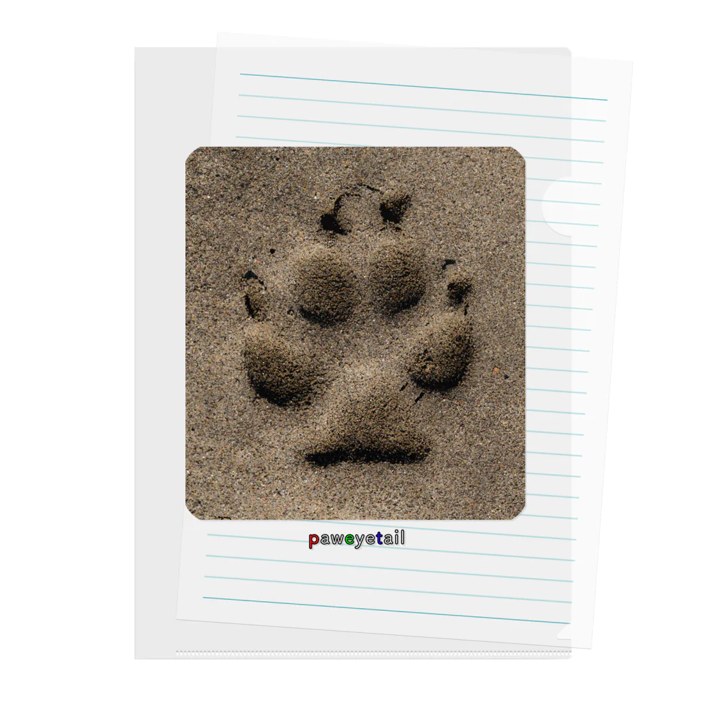 paweyetailの犬の足跡 Clear File Folder
