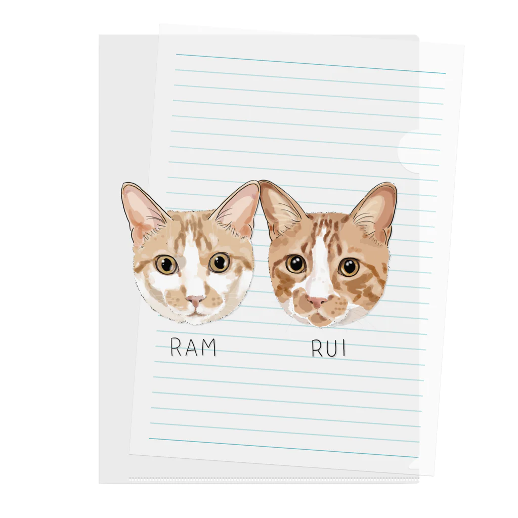 みきぞーん｜保護猫 ミッキー画伯と肉球とおともだちのram&rui Clear File Folder