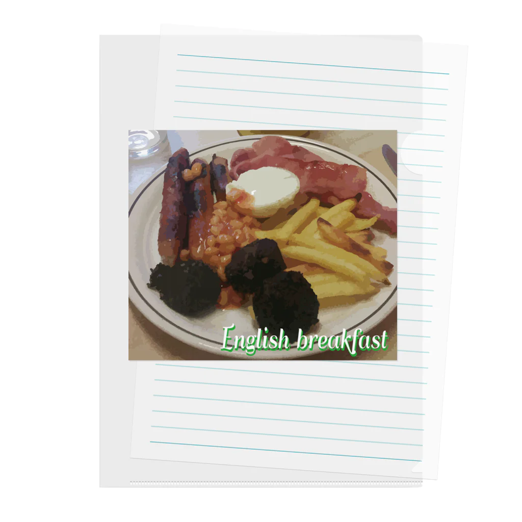フォーヴァのEnglish breakfast クリアファイル
