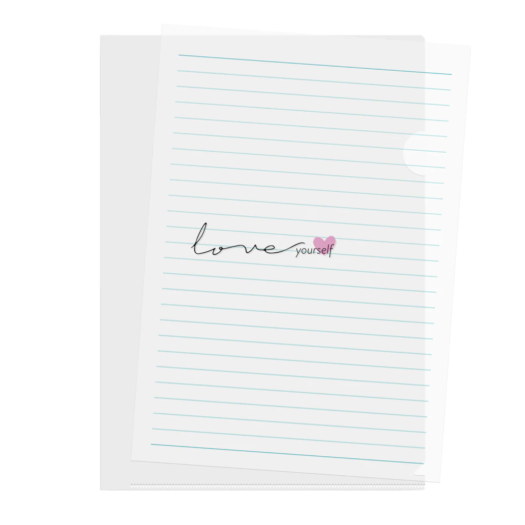 cocono shopの自分を大切に -love yourself- Clear File Folder