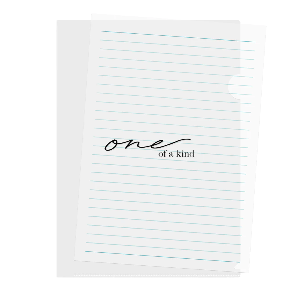 cocono shopの唯一無二 -one of a kind tee- Clear File Folder