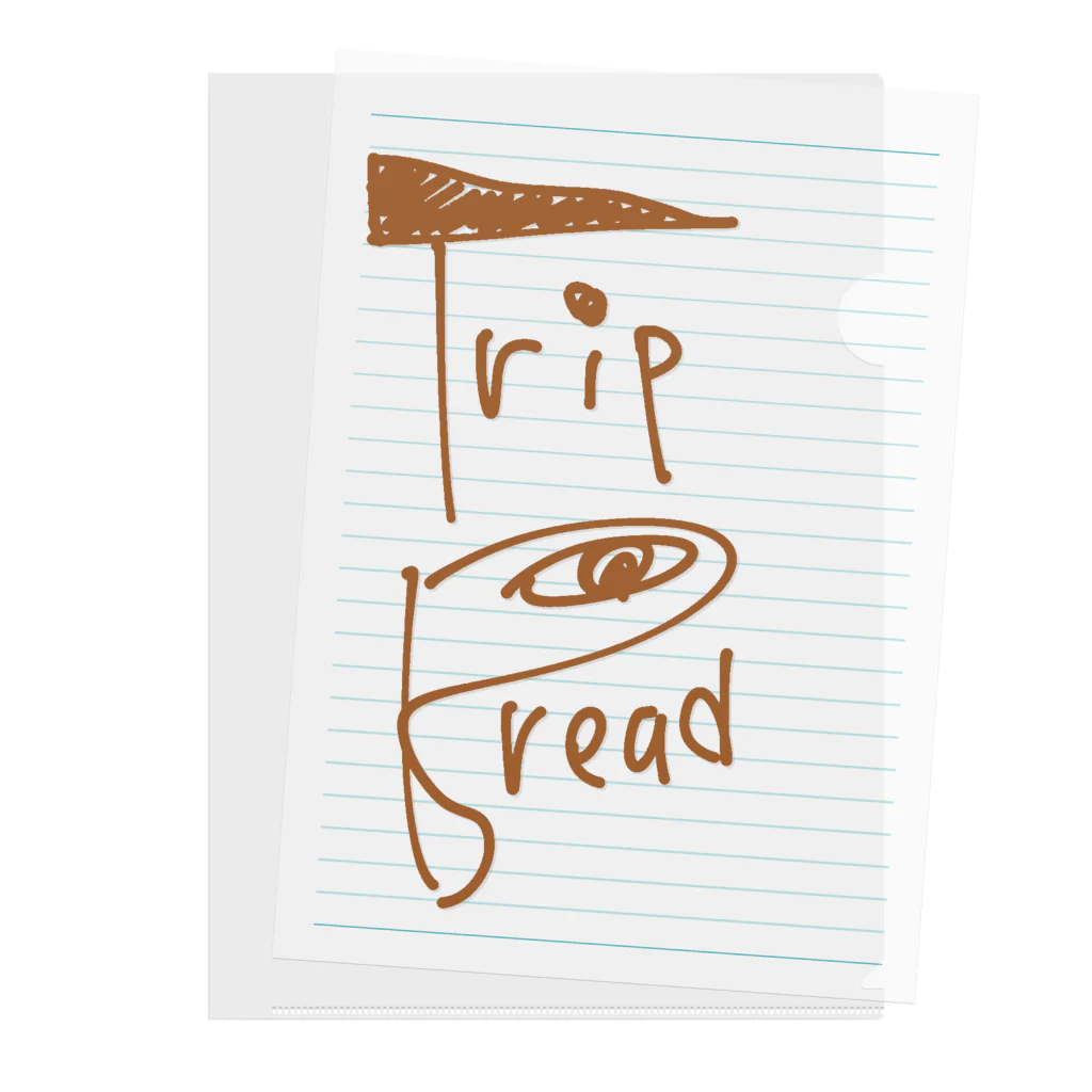 kichi_designの旅するパン　ロゴデザイン クリアファイル
