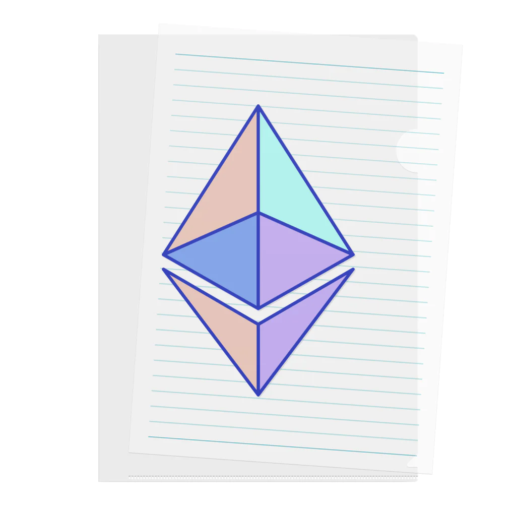 Web3 Shopのeth glyph colored Clear File Folder