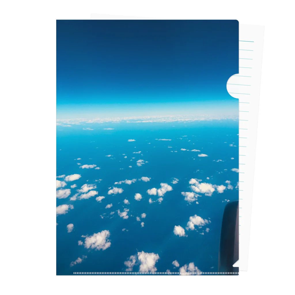 青空の飛行機から見た青空 Clear File Folder