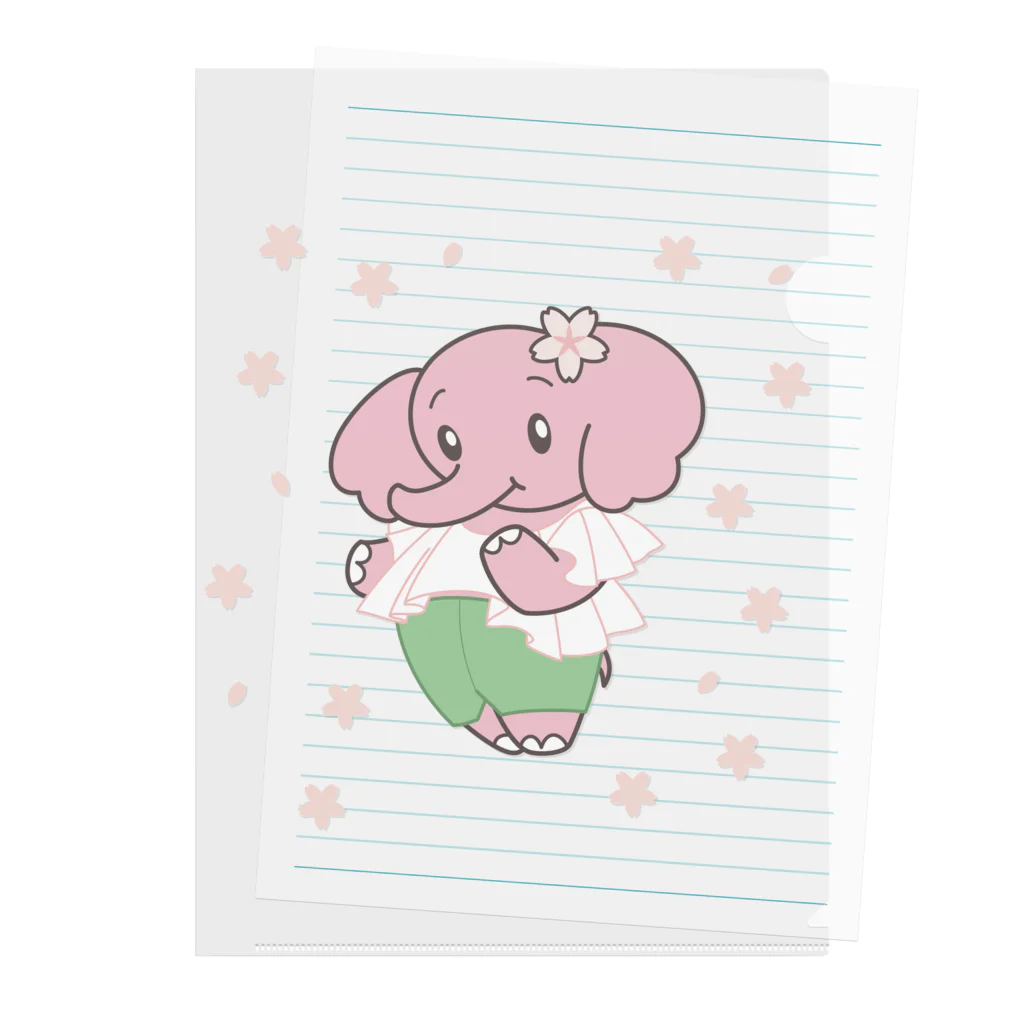 そぼろのぱおみん春コーデ　桜餅 Clear File Folder