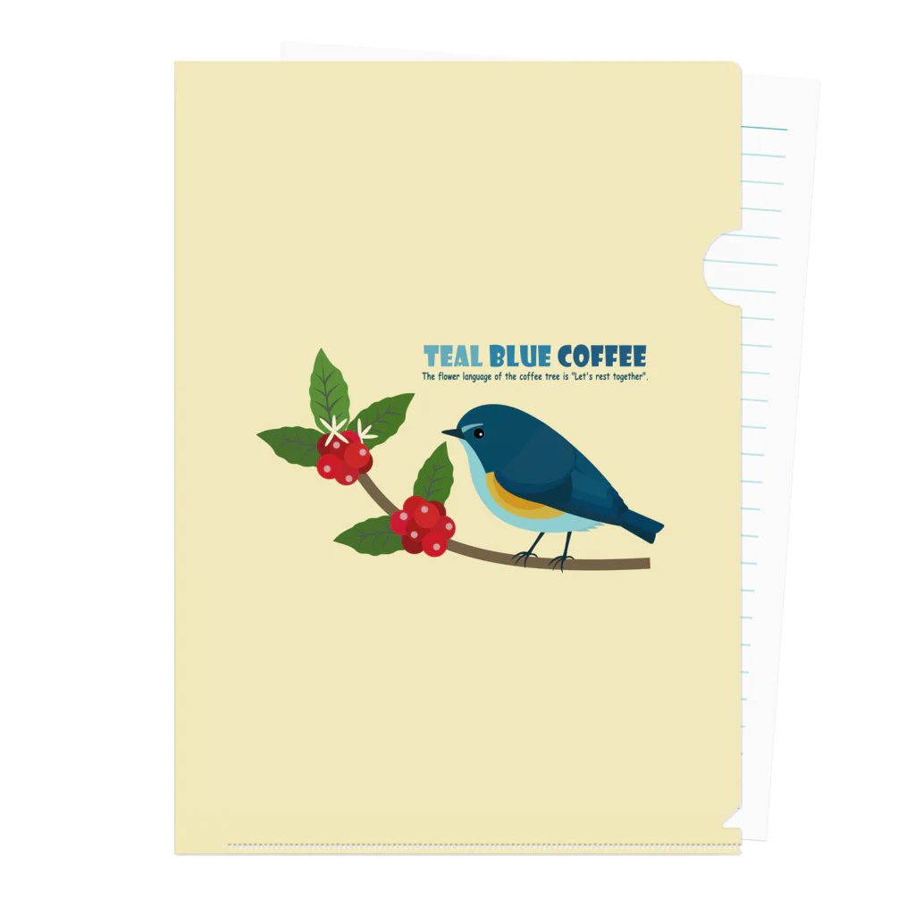 Teal Blue CoffeeのTeal Blue Bird Clear File Folder