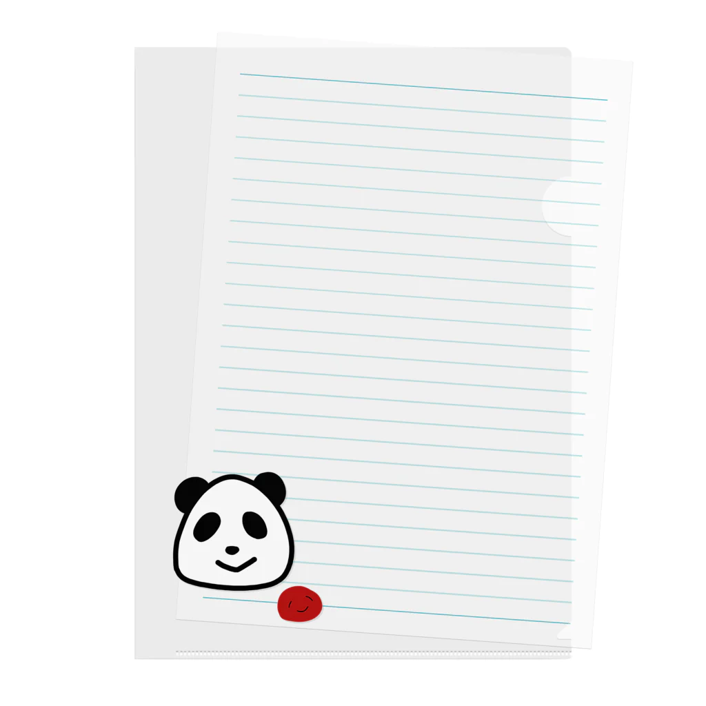 ★Panda Cafe★のパンダおにぎりとうめぼしちゃん PandaCafe Clear File Folder