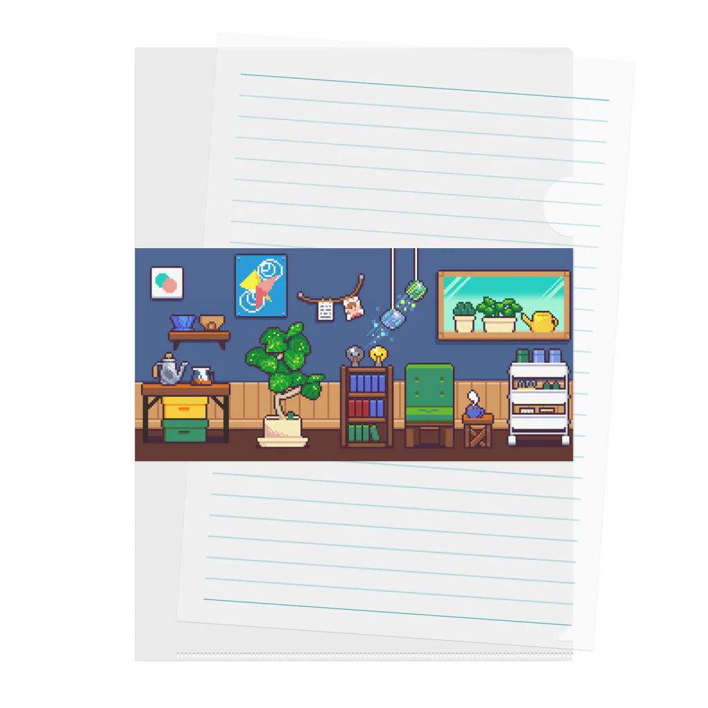 にく、ましましで。の部屋ドット絵 Clear File Folder