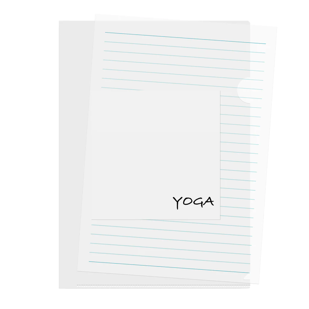 minimalistを愉しむのYOGAを愉しむ クリアファイル