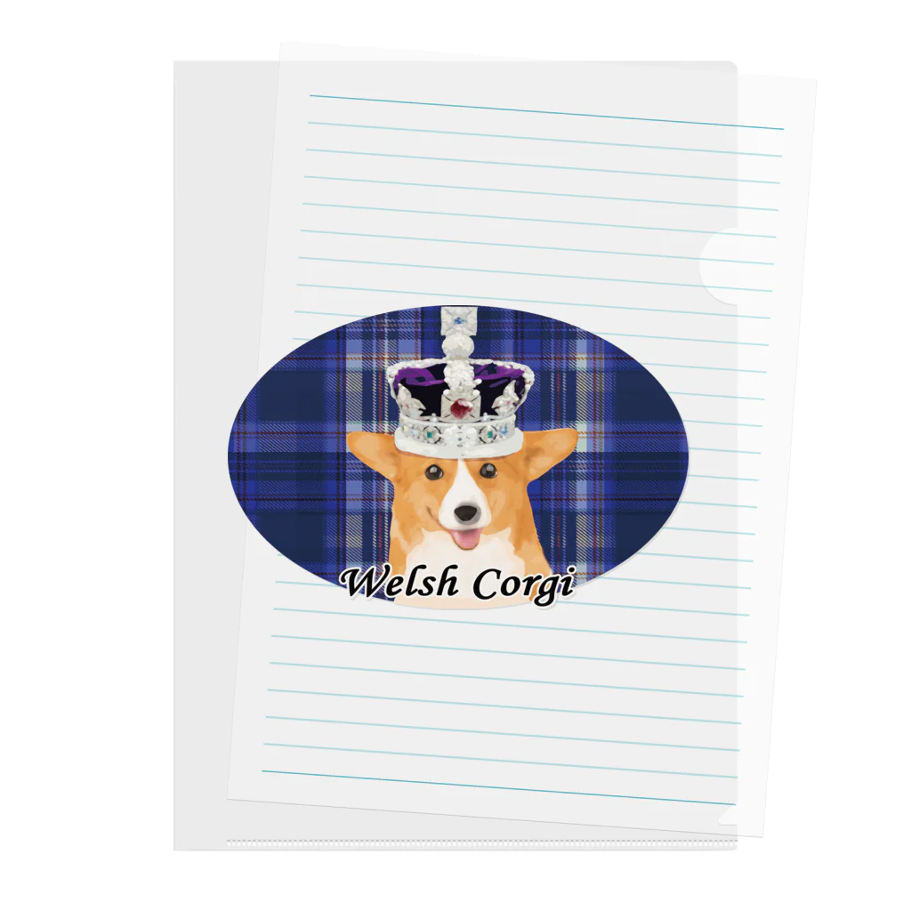 犬グッズの店しえるぶるーのロイヤルコーギー Clear File Folder