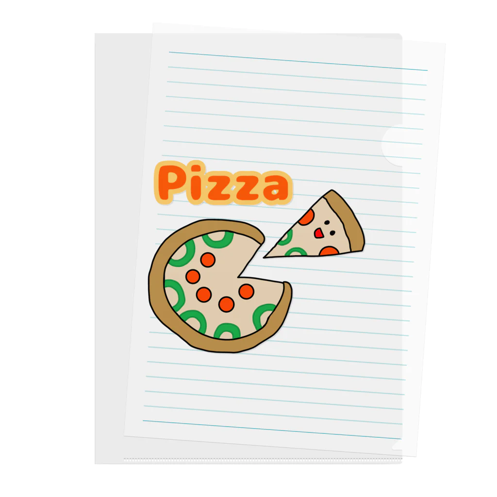 mocha_jasmine_shopの美味しいピザが食べたいな クリアファイル