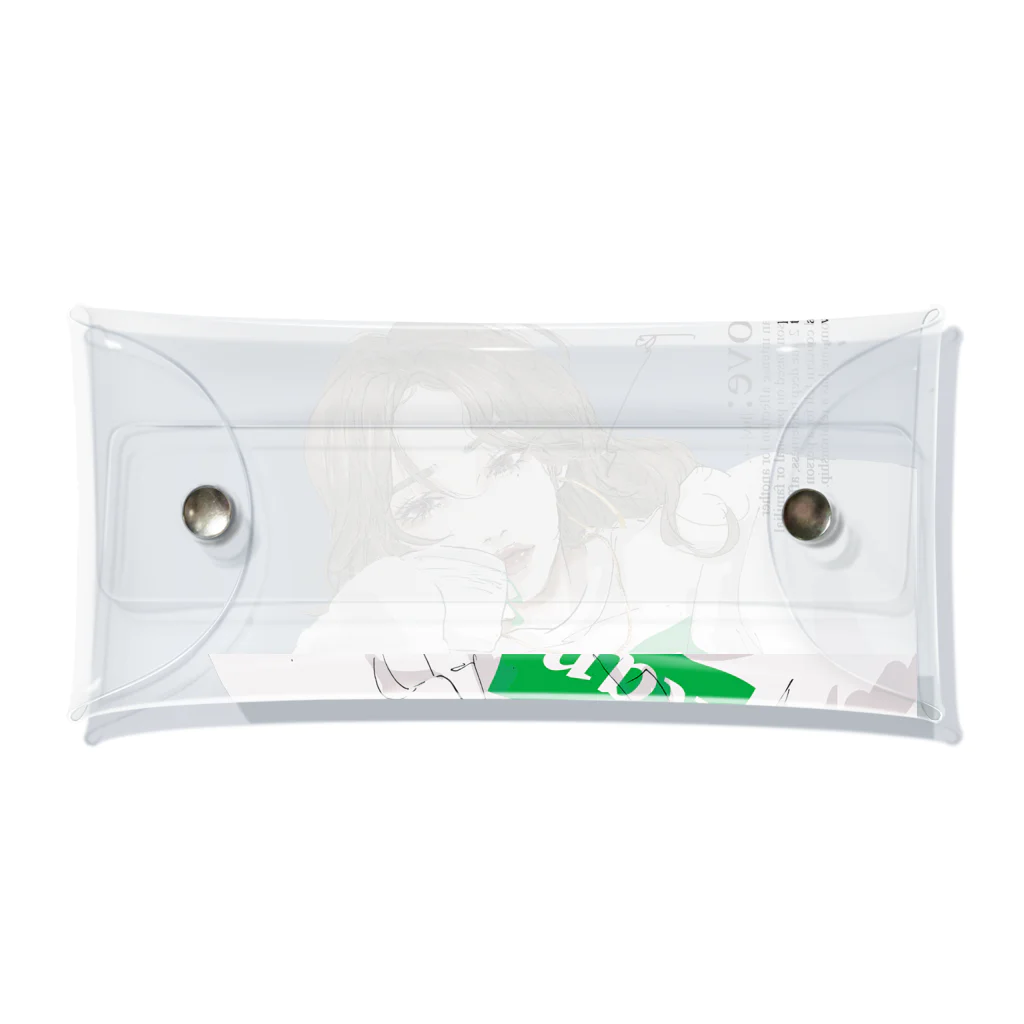 Ran.のpersistent love【green】 Clear Multipurpose Case