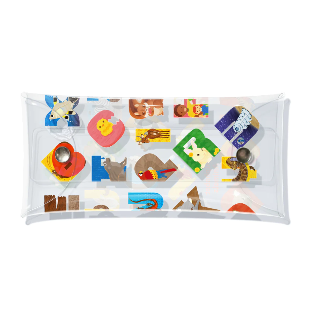 tawtawのAlphabet Animals - square Clear Multipurpose Case