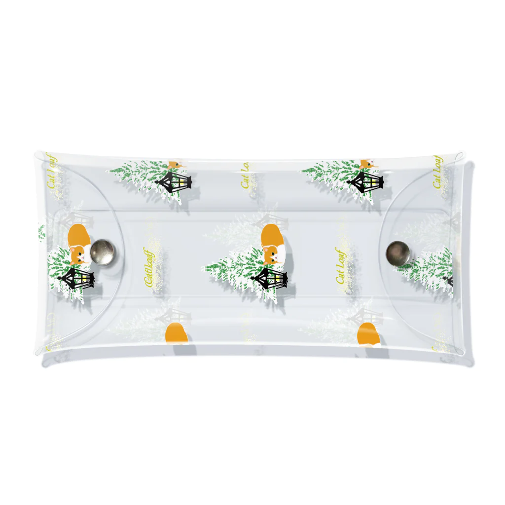 PERIDOTの香箱座りねこ（グリーンツリー） Clear Multipurpose Case