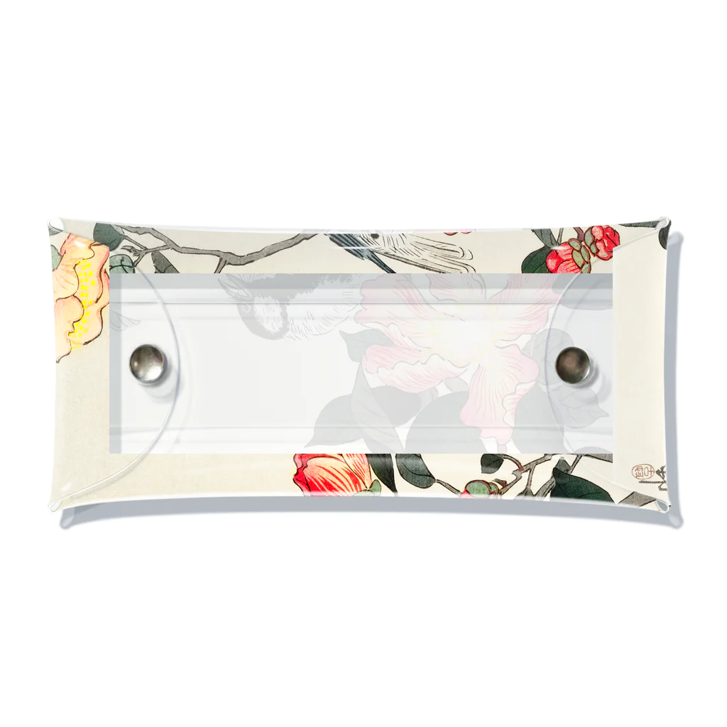 MUGEN ARTの小原古邨　椿に四十雀  Ohara Koson / Great tit on branch with pink flowers  Clear Multipurpose Case