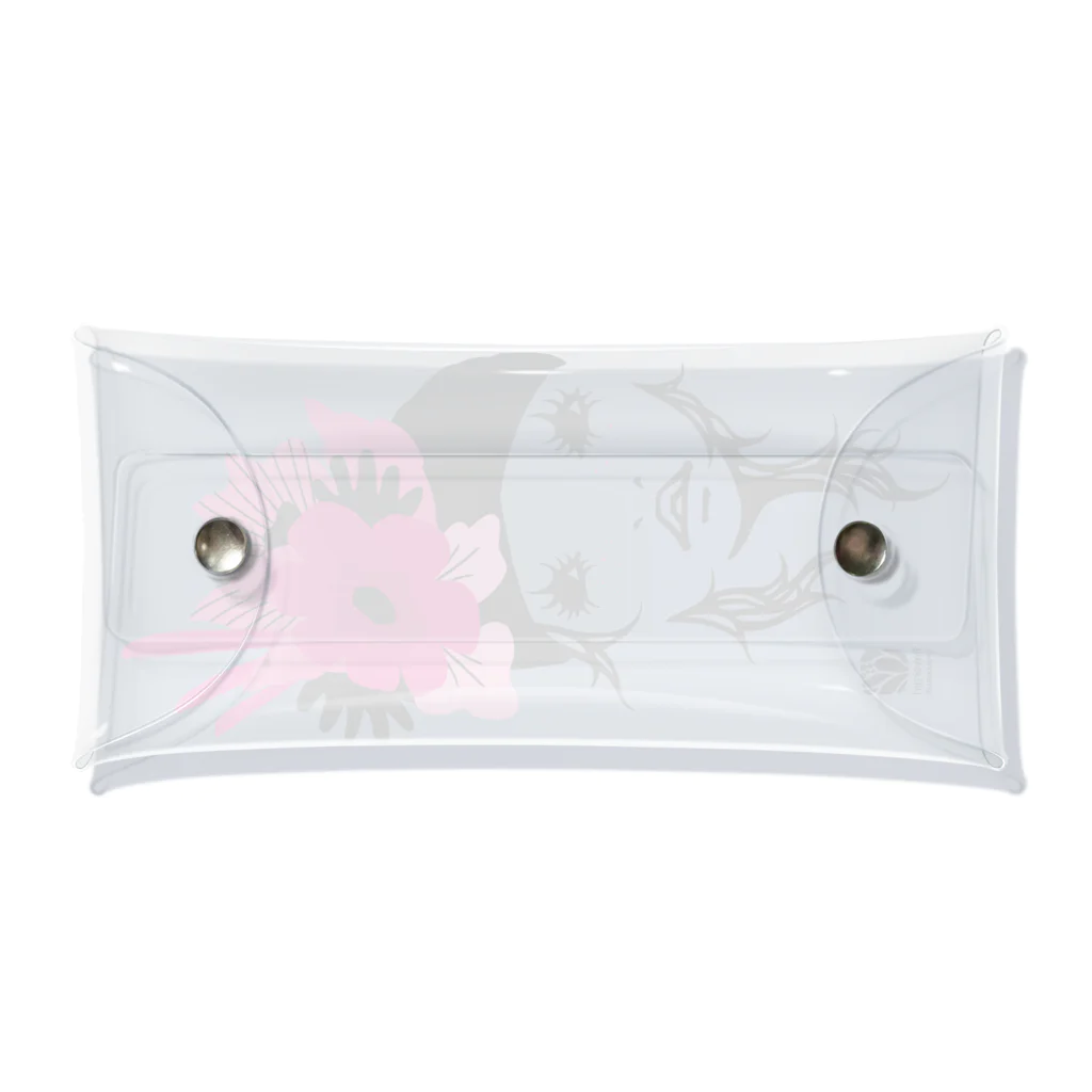 イラストレーターこたけゆか 公式オリジナルグッズのFlower girl Clear Multipurpose Case