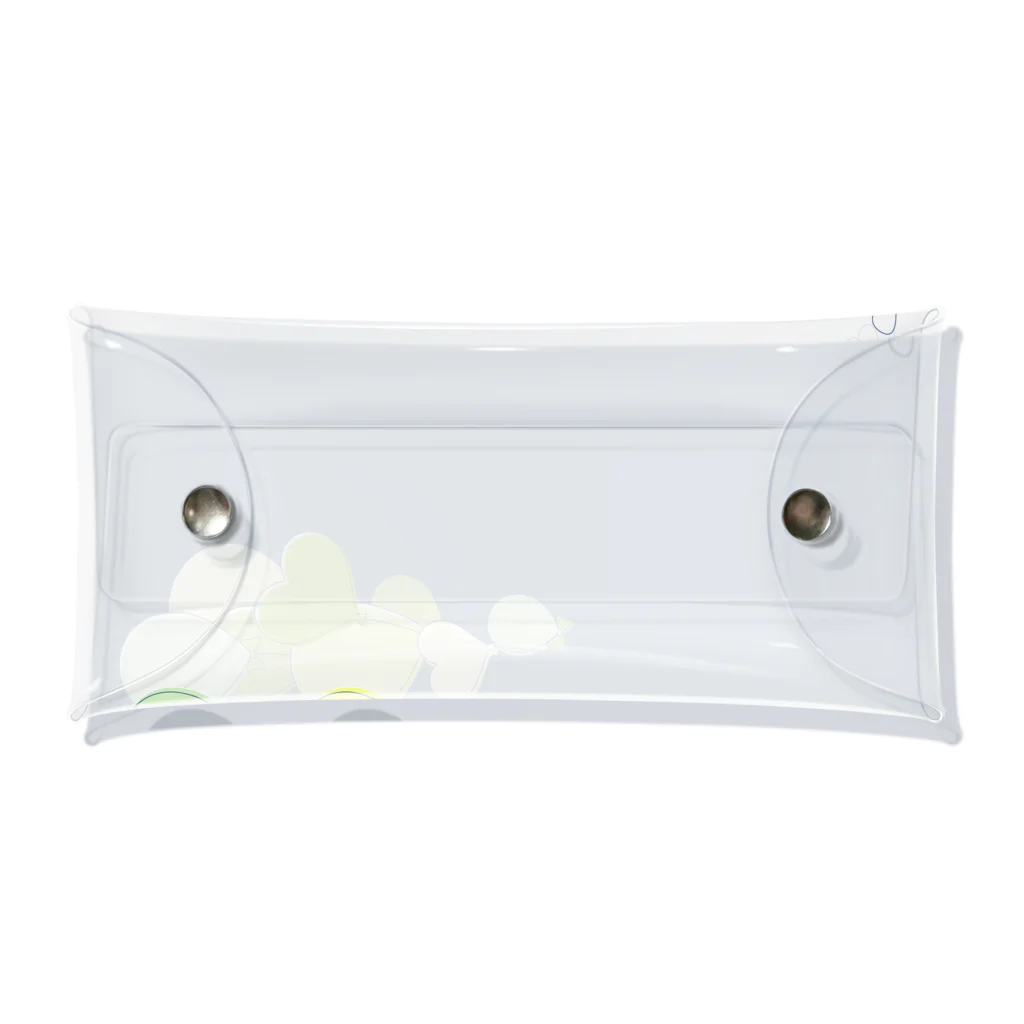 hanaの推し活ショップのbig lightgreen balloons Clear Multipurpose Case