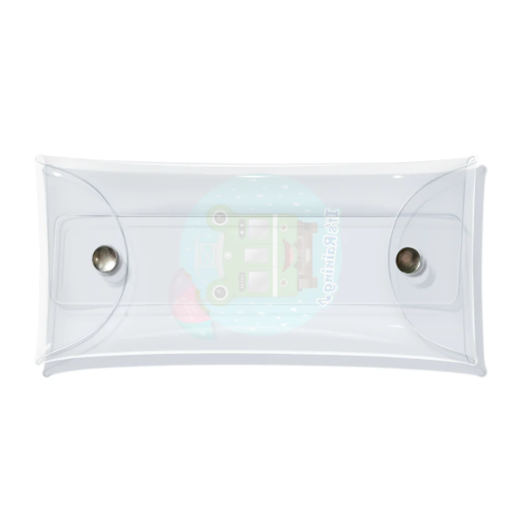 Train Kids! SOUVENIR SHOPのカエル電車「 雨♪」 Clear Multipurpose Case