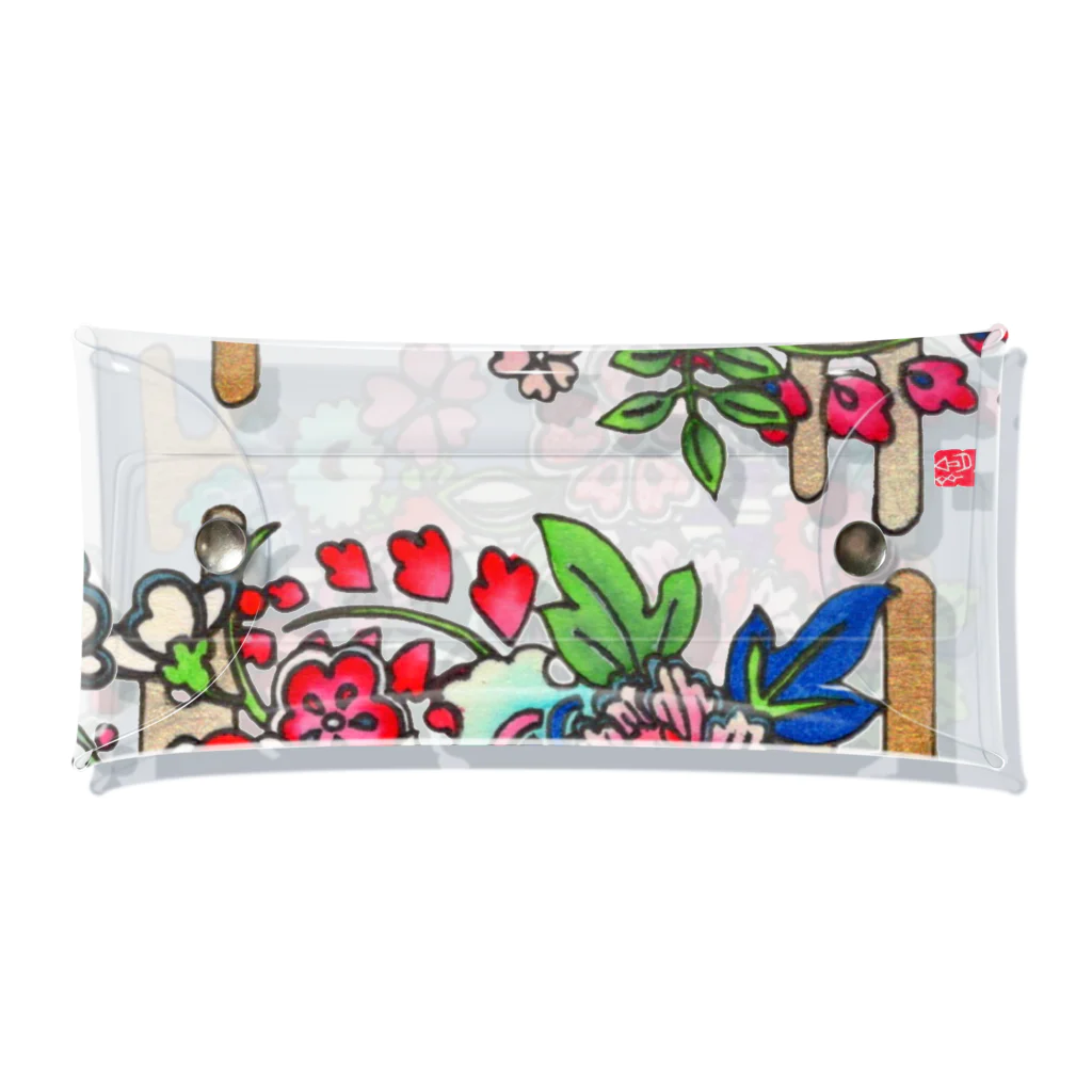 JapaneseArt Yui Shopの咲き誇れ Clear Multipurpose Case