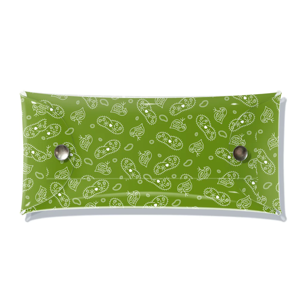 B-catの微生物パターン緑_アイテムいろいろ Clear Multipurpose Case