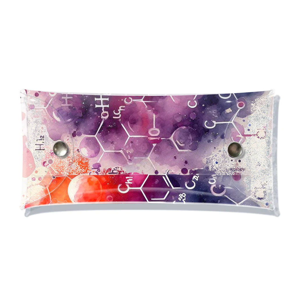 science closet（科学×ファッション）の惑星の化学反応式 Clear Multipurpose Case